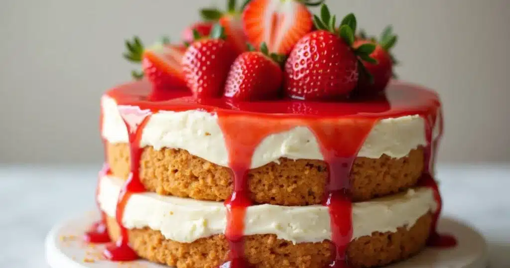 Strawberry Cheesecake Cake Recipe