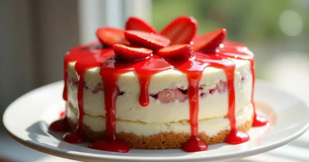 Strawberry Cheesecake Cake Recipe