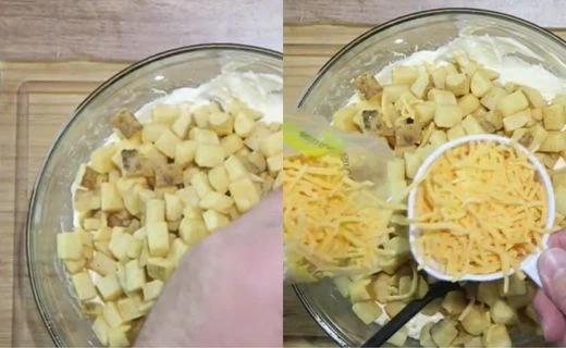 Incorporate Potatoes and Cheese