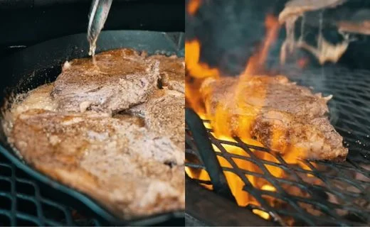 Butter Bath Cook the Ribeyes – “Flippity Flop” & Crank the Fire for the Sear