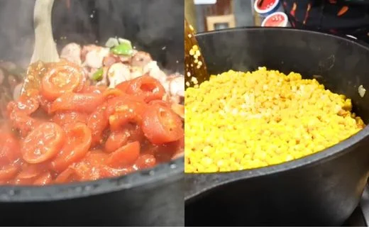 Add the Liquids & Incorporate the Corn