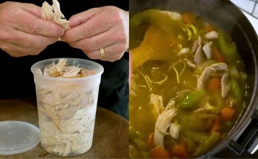 Caramelize the Trinity & Combine Stock with Roux Base