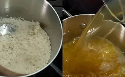 Incorporate the Okra & Prepare the Rice