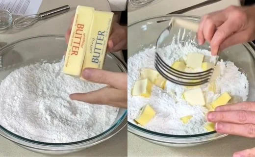 Cut in the cold butter