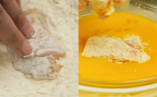 Prepare the Chicken for Frying & Dredge the Chicken
