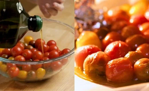 Roast the cherry tomatoes