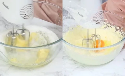 Cream Butter, Oil, and Sugar & Add Eggs and Flavorings
