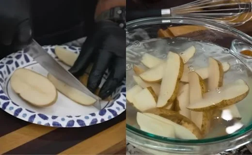 Prepare the Potatoes & Soak the Potato Wedges