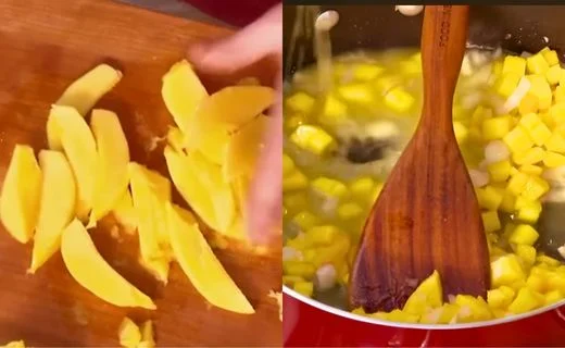 Start & Cook the Mango Mixture