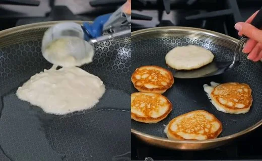 Heat the Skillet & Cook the Pancakes